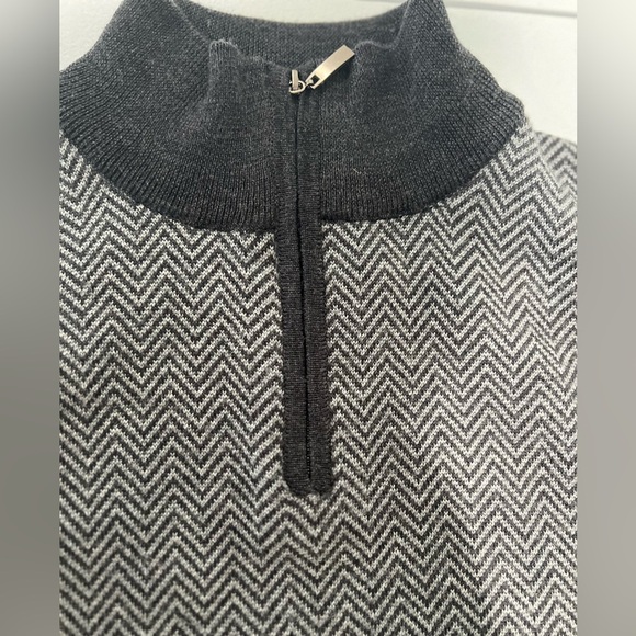 MARCO FIORY ITALY sweater 1/4 zip 100 Merino wool size  L - Picture 4 of 9
